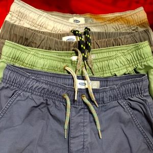 Lot of 4. Boy's Old Navy, Size 10-12. Pull on shorts, elastic waist, 100% cotton